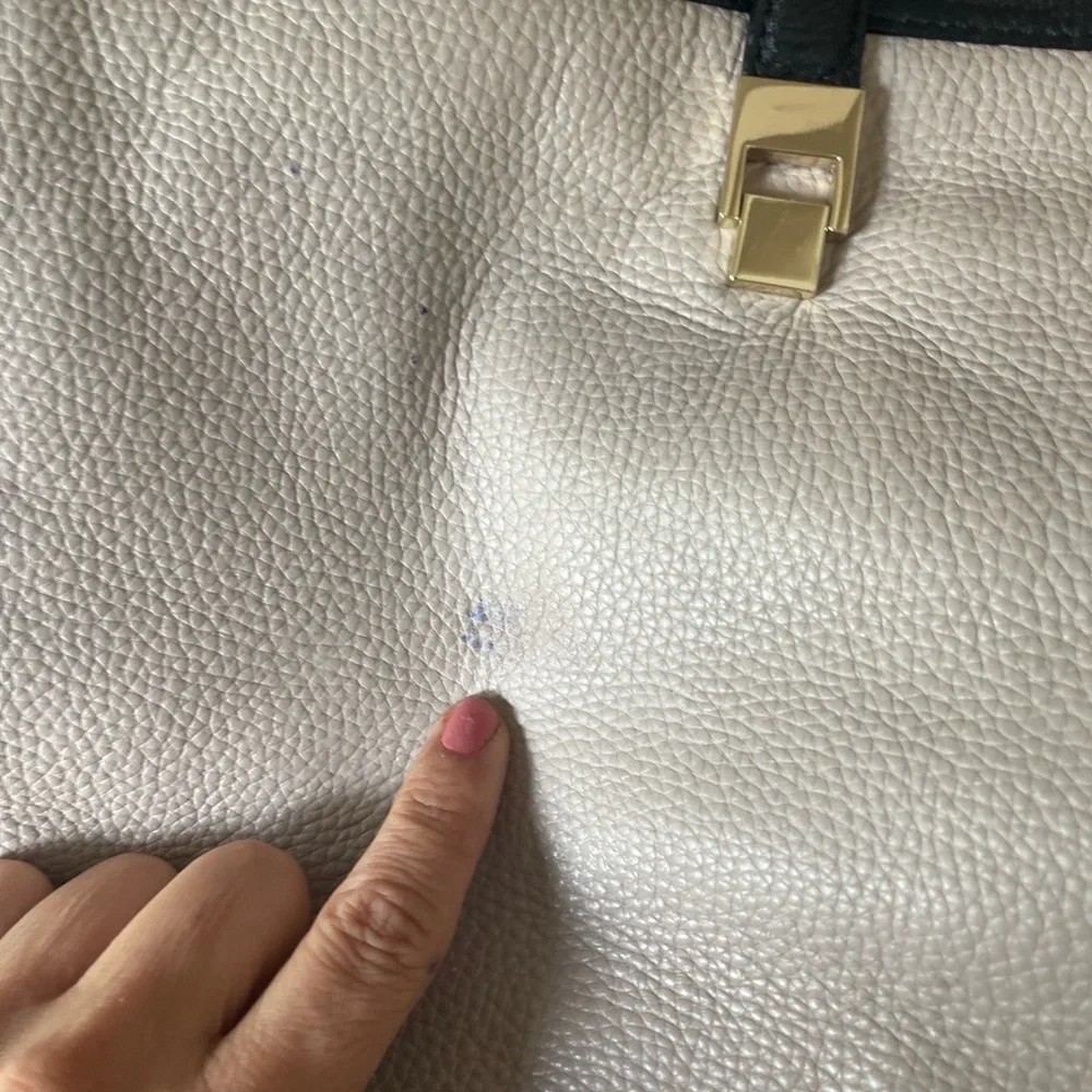 Kate Spade Large Tan + Black‎ Leather Tote Bag